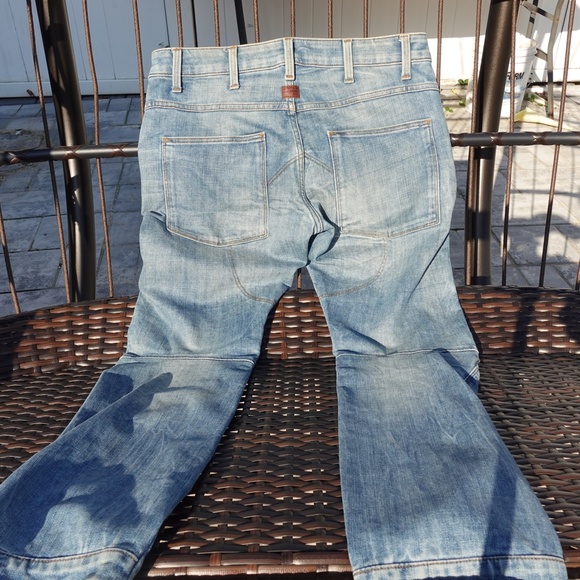 G star Raw 5620 3D Slim Light jeans with yellow Accents 31W x 30L - Picture 3 of 5